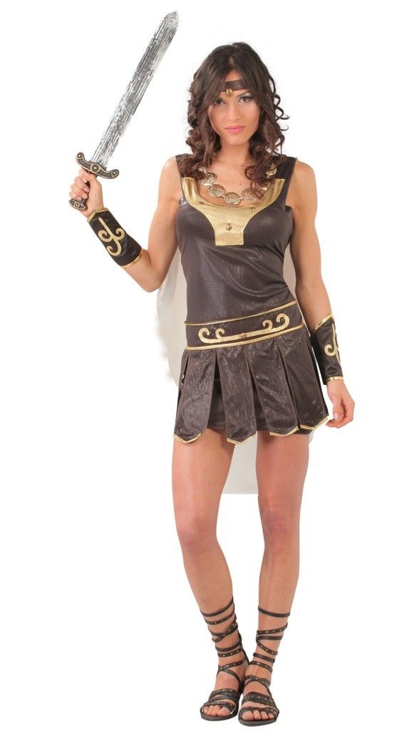 Roman Centurian Gladiator Costume woman warrior costume lady xena fancy dress