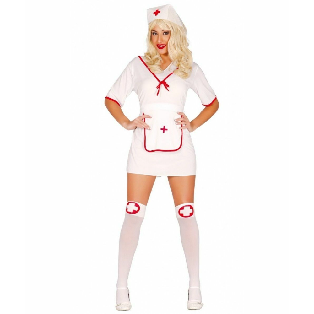 Head Nurse Uniform Outfit Hospital Womans Dress Costume Papootz Halloween Fancy Dress Costumes