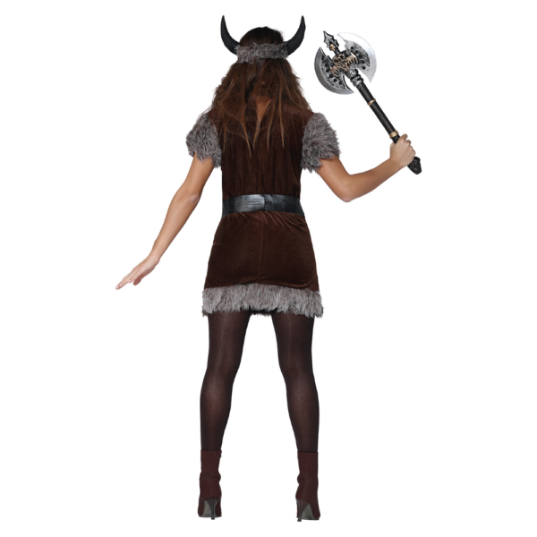 brown viking costume back