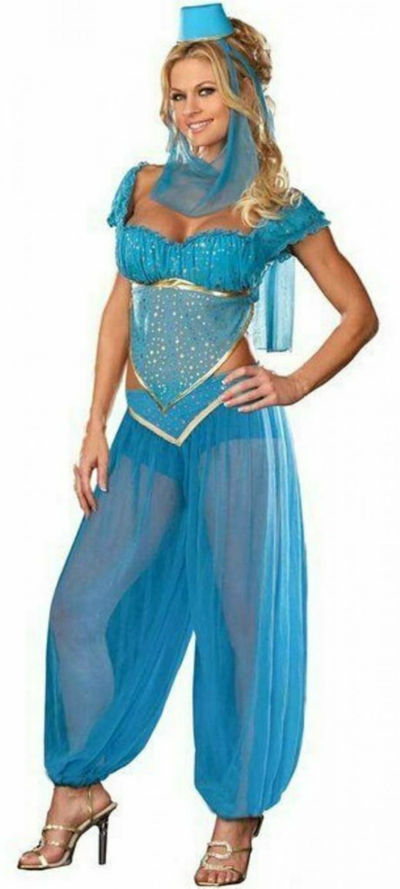 Adult Genie Costume Lady Sexy Belly Dancer Costumes Halloween Arabic