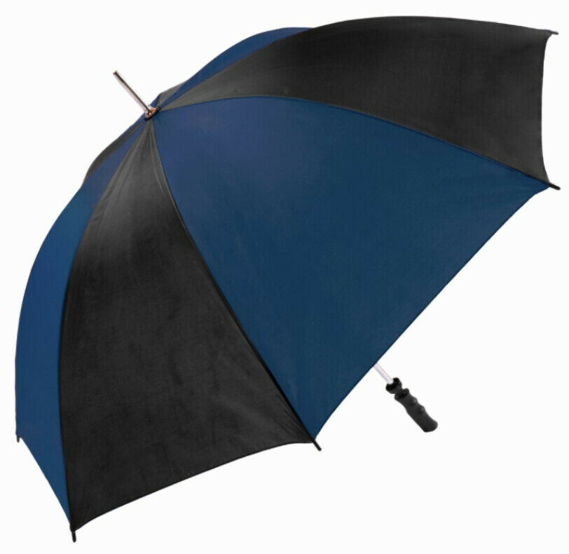 Unisex Large Golf Umbrella Windproof Canopy Rain Sun Strong Wind Shield Brolly Navy/Black