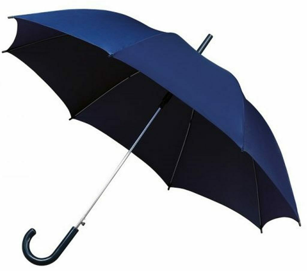 Large Windproof Umbrella Stormproof Navy Walking Brolly