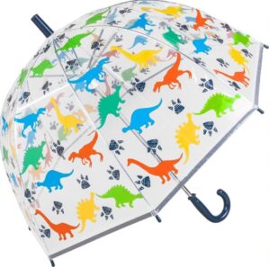 CHILDRENS DINOSAUR CLEAR DOME UMBRELLA