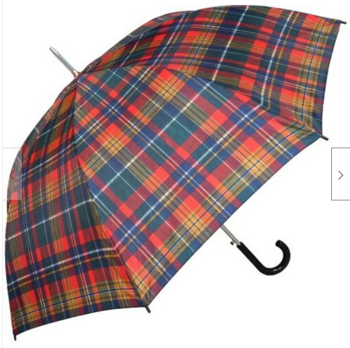 Windproof Auto Umbrella Multicolor Check Mens Womens Travel Stormproof Brolly