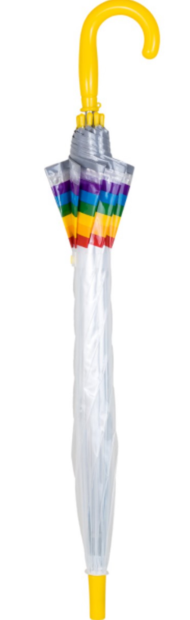 yellow handle rainbow umbrella