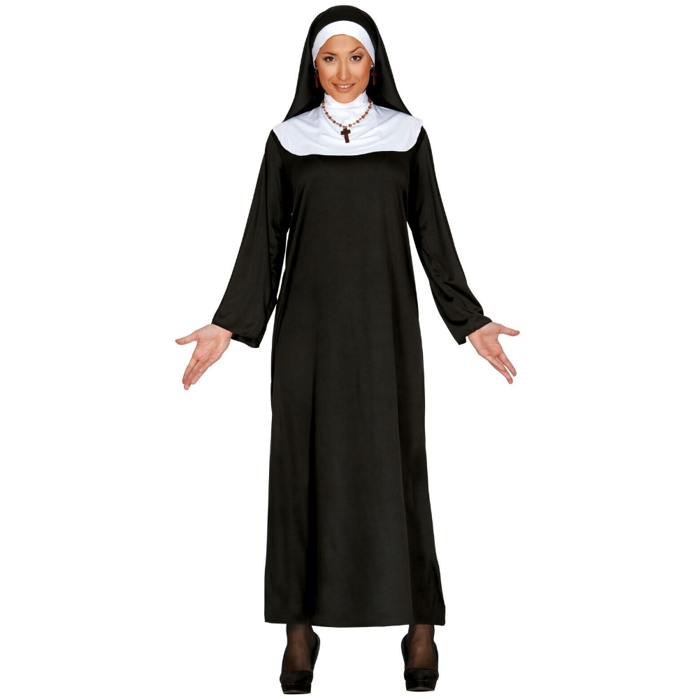 Naughty Nun Costume  Religious Outfit Sister Act Fancy Dress Black Nun Missionary Costume Halloween Dress