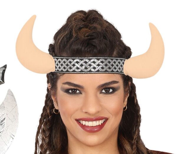 rust viking costume horns