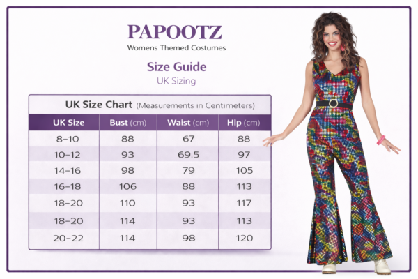 papootz shiny jumpsuit sizing