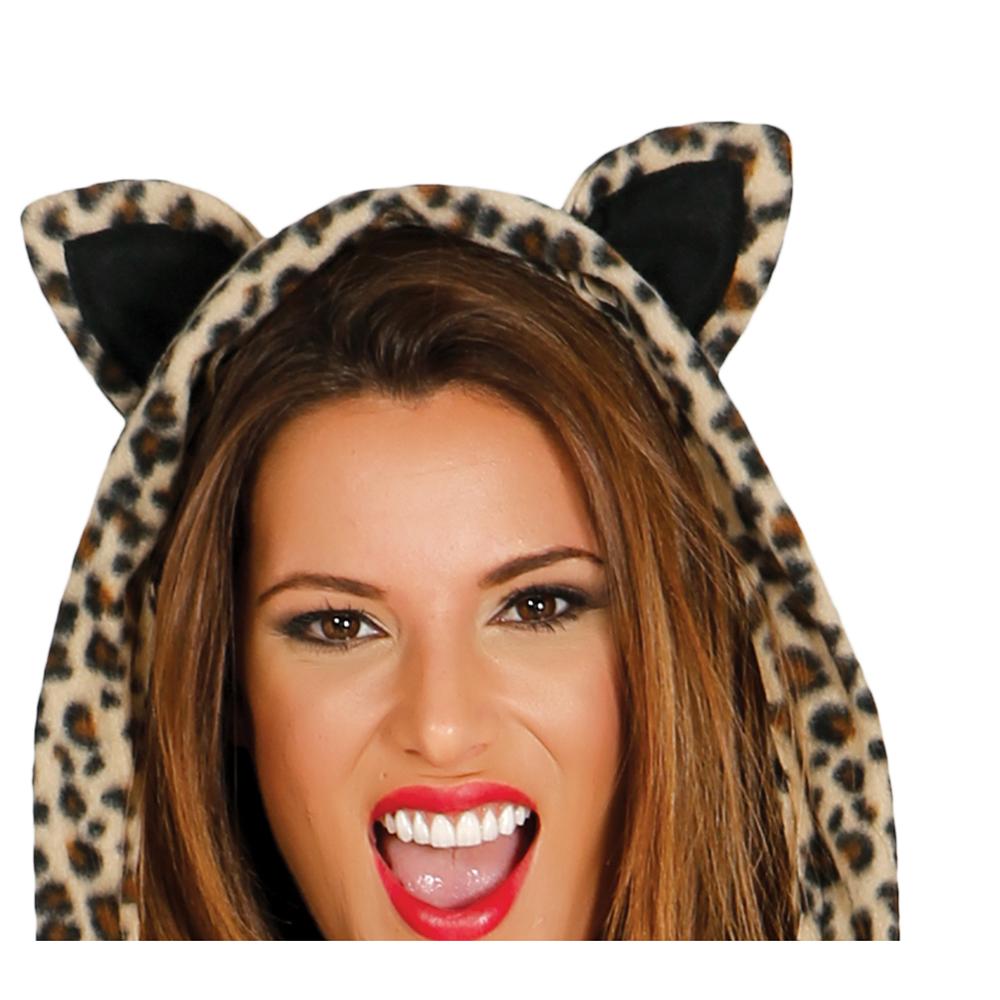 Women's Leopard Print Cat Fancy Dress Costume_4
