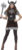 Women’s Viking Costume Brown Grey Trim Nordic Warrior Fancy Dress