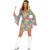 Adult 60s 70s Groovy Ladies Hippy Flower Power Fancy Dress Costume