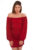 Red Off the Shoulder Club Ruched Mini Dress